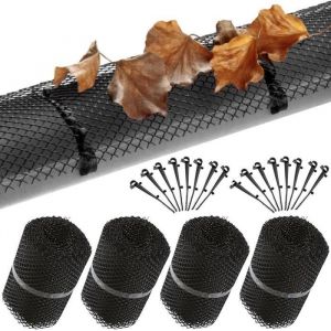 Grillage de Gouttière 8m Tapis de Protection pour Gouttière  Grilles de Protection de Gouttière Protège Toiture avec