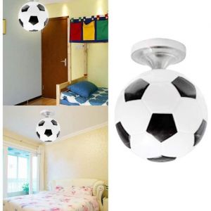 plafonnier ledLuminaire Chambre Ado Garcon Chambre Lampe Plafonnier Football Noir et Blanc Enfant pour fille et garçon et lampes