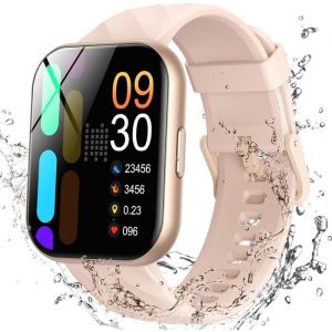 Montre Connectée Femme Avec 5Atm Étanche Montre Sport Pour Natation 18 Hd Smartwatch Avec 100+ Sportifs Sommeil Fréquence
