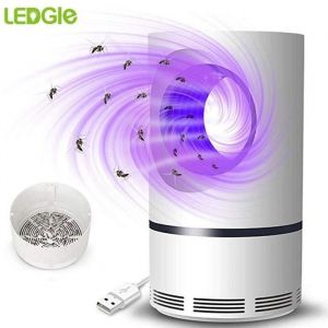 Lampe anti-insecte &eacute;lectrique moustique insecte tueur avec nuit pi&egrave;ge pour la maison LED lampe tueur de moustique blanc