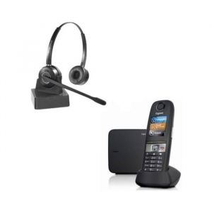 Cleyver - Téléphone sans Fil Gigaset CL660 Technologie DECT avec Base Écran Couleur + Casque Cleyver ODHW15 sans Fil Duo Noir