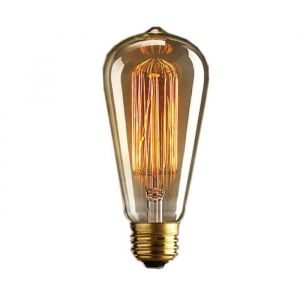 Ampoule - Edison - Filament Tungst&egrave;ne ST64-E27 220v 40w - Blanc - Lumi&egrave;re R&eacute;tro