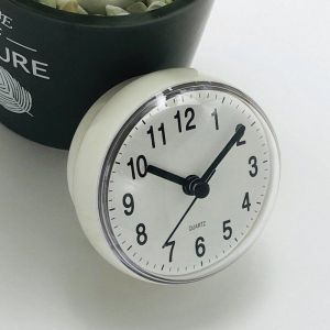 Mini horloge de douche - Horloge de salle de bain &eacute;tanche - R&eacute;veil - Horloge murale &eacute;tanche - Horloge de douche