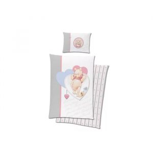 Parure lit Housse de couette r&eacute;versible Disney WINNIE LOURSON 100 &times; 135 cm 100% coton