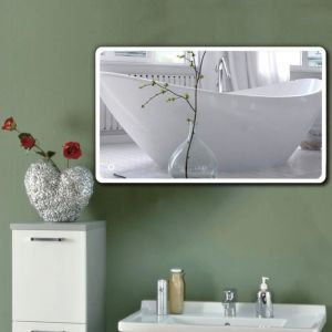120*70cm Miroir de Salle de bain coin arrondi LED miroir avec &eacute;clairage sans mercure mercure salle de bain miroir