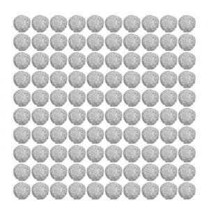 Tbest Tamis à boules pour pipe à tabac 100 Pièces 16mm Tabac Pipe Boule écran Réutilisable en Acier Inoxydable Boule linge pack