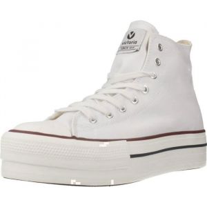 Basket Montante Femme - VICTORIA - 88818 - Lacets - Blanc - Confort exceptionnel