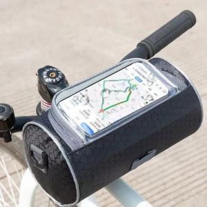 XVX—Sacoche de Cadre vélo étanche écran Tactile Bicyclette Guidon Avant Sac de vélo avec Pare-Soleil pour ci-Dessous 6.1