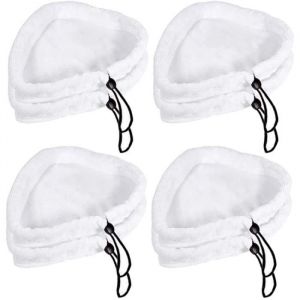 Lot de 8 Lingettes Microfibres pour Balai Vapeur H2O MOP Serpillère de Rechange pour Nettoyeur Vapeur Triangulaire Pads de