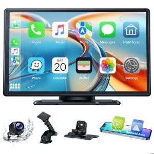 CAMPARK 9 Autoradio Carplay sans Fil &Eacute;cran Tactile Commande Vocale Cam&eacute;ra de Recul 1080P Android Auto Bluetooth/WiFi/GPS/FM/AUX