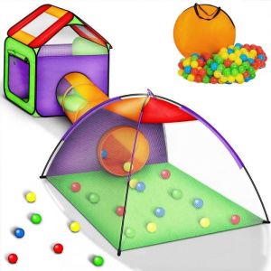 Tente de jeu Igloo avec Tunnel - IGLOO - Blanc - Mixte - 115x115x80 cm - 100% polyester - Enfant
