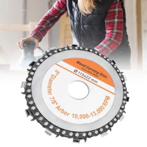 Outil de Coupe pour Destructeur de Souche Disque de Scie à Chaîne pour Meuleuse Dangle de 45 pouces Accessoires de Menuiserie