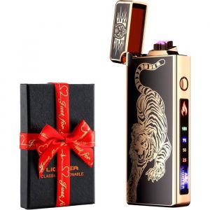 Briquet &Eacute;lectrique - KAL - Tiger - Indicateur Batterie - Double Arc - Rechargeable