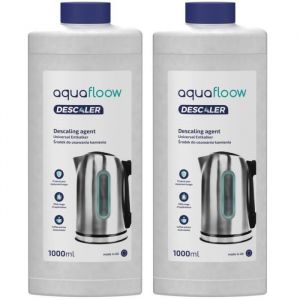 Aquafloow DESCALER Détartrant Liquide Machine à Café 2 x 1000ml - Compatible: Delonghi Bosch Senseo Nespresso Dolce Gusto Krups