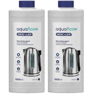 Aquafloow DESCALER Détartrant Liquide Machine à Café 2 x 1000ml - Compatible: Delonghi Bosch Senseo Nespresso Dolce Gusto, Krups