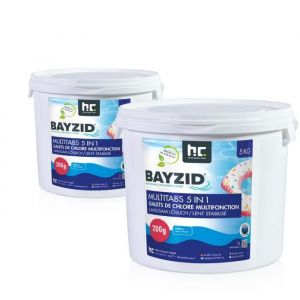 H&ouml;fer Chemie 2 x 5 kg Galets Chlore 200g Multifonction 5 en 1 pour Piscine - Entretien et Nettoyage en 5 Phases