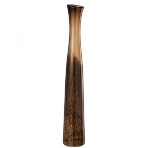 J-Line Vase Cylindre Verre Marron Fonc&eacute; Large
