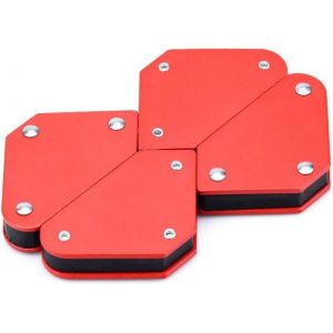 Soudeur magn&eacute;tique Soudeur Angle Aimant Soudage Aimant Fl&egrave;ches Support Outil Soudage Rouge
