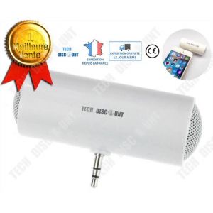 Mini haut-parleur - TECH DISCOUNT - 3.5mm jack - Filaire - Portable - 0.5W par haut-parleur
