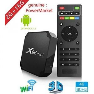 X96mini TV Box Android 7.1.2 2 + 16 Go 4K Boîtier Numérique et Intelligent pour la Télévision Boîte Télé avec Télécommande
