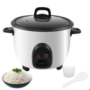 Cuiseur &agrave; riz 1L - OZAVO - Mini Rice Cooker &Eacute;lectrique avec Couvercle en Verre Bol Antiadh&eacute;sif
