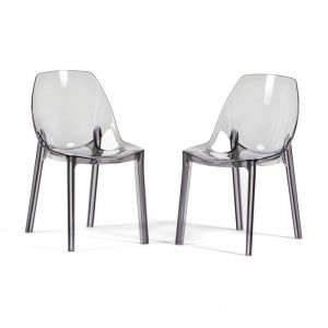 Chaises - Luce - Polycarbonate - Transparent - Lot de 2 - Design moderne et élégant