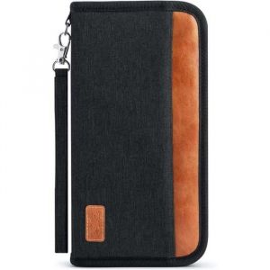 Portefeuilles Passeport Porte-Passeport Organisateur de Voyage Familial avec BlocageCarte dembarquement Passeport ID Noir