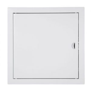 Trappe de Visite 50x50cm pour Inspection - en M&eacute;tal pour Inspection Montage Horizontal et Vertical - Blanc Bouton Pression ADGO