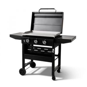 Plancha gaz Stellar 700 - BRASERO BY FAVEX - 3 br&ucirc;leurs 12 kW - Plaque inox 695 x 44 cm - 12 convives - Capot Chariot &eacute;quip&eacute;