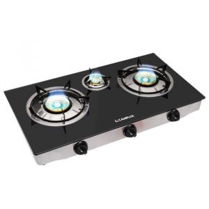 CAMPLUX Explorer Plaque de Cuisson &agrave; Gaz 3 Feux 625 kW LPG Table de Cuisson pour Camping TC03GBEU