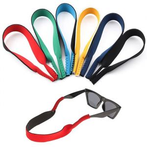 Lot de 6 sangles de retenue en n&eacute;opr&egrave;ne avec cordon &eacute;lastique support pour lunettes bandeau pour t&ecirc;te