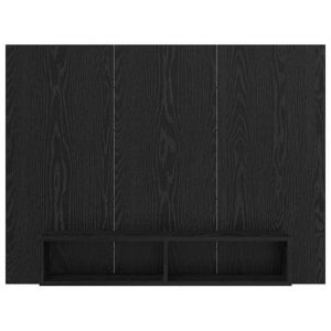 Printemps 2026 SoldesEnsemble meuble TV Suspendu - Armoire multim&eacute;dia/Cabinet HIFI Muraux - Ch&ecirc;ne noir 120 x 235 x 90 cm 2514133