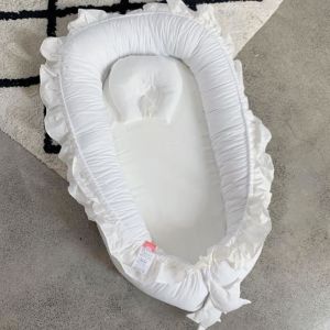 Lit de bébé - ECELEN - rt0611ras06iv - Blanc - Bébé - Enfant - Coton