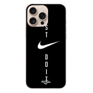 Coque Iphone 16 Pro Max - Nike - Just do it - Souple - Noir - Synthétique