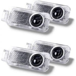 4 Pi&egrave;ces LED &Eacute;clairage dEntr&eacute;e D&eacute;coration de Porte de Voiture Laser Projecteur Logo Audi Lumi&egrave;re