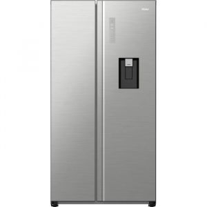 Réfrigérateur américain - HAIER - HSW59F18DWMM - 613L (391L + 222L) - Distributeur deau - Classe D - 1775 x 905 x 717 cm - Inox