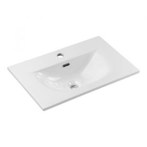 Vasque &agrave; encastrer - DECONATION - Altis - C&eacute;ramique Blanc Brillant - 60 cm - Rectangulaire