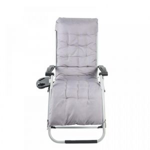 JEOBEST Lot de 1 - Chaise Longue avec Coussin - 50*87*110cm - Lit de Camping Inclinable - Fauteuil de Jardin - Pliable