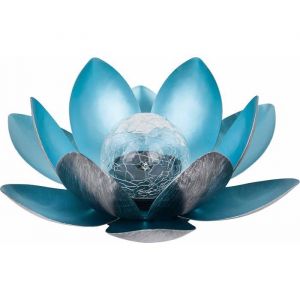 Lampe Solaire Lotus  D&eacute;coration et &Eacute;clairage Solaire  Jardin et Ext&eacute;rieur  Fleur de Lotus  M&eacute;tal  &Oslash;
