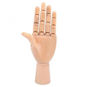 Mod&egrave;le de Main en Bois Sculpture &Agrave; La Main Mannequin en Bois Femmes Corps Artiste Mod&egrave;le Articul&eacute; Articul&eacute;(10 Pouces &agrave; Gauche)