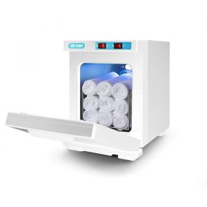 St&eacute;rilisateur de serviettes - Chauffe-Serviettes & D&eacute;sinfectant UV/Ozone - Armoire Chauffante 5L - Inox Minuterie 80&deg;C