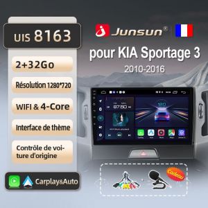 Junsun 2Go 32Go WIFI adaptateur autoradio pour KIA Sportage 3 2010-2016 accessoire autoradio android voiture carplay GPS