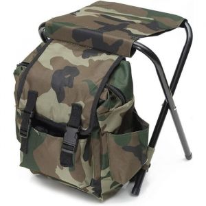 Sac à Dos Chaise Pliante Chaise de Camping Tabouret Sac à Dos Camouflage Randonnée Portable Seat Table Sac pour Extérieur In[K402]