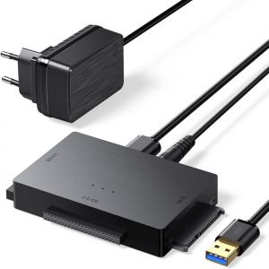 Adaptateur de Disque Dur USB 3.0 vers IDE SATA pour disque dur SSD IDE SATA 25 35 avec Adaptateur Alimentation Externe Noir-Yuan