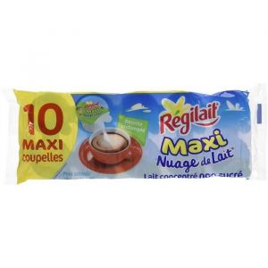 Régilait Lait Concentré Non Sucré Maxi Coupelles 140 g - Lot de 10