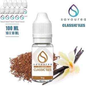 E-liquide SAVOUREA 100ML saveur TABAC CLASSIC ILES avec 12MG de nicotine (10x10ML) - (e-liquide id : PRD974)