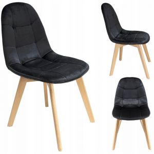 Chaise noire COLIN (jeu de pieds + vis)