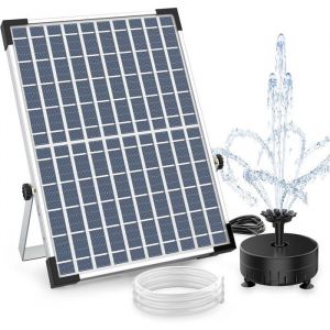 AISITIN 12W DIY Fontaine Solaire Pompe  avec 21 Buses et 2M Tuyau Transparent Fontaine Solaire pour Bassin Jardin