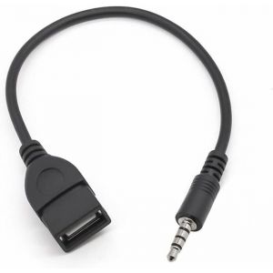 Adaptateur USB vers Jack de USB 2.0 &agrave; 35 mm M&acirc;le Auxiliaire Prise Audio St&eacute;r&eacute;o Convertisseur usb Jack de Connecteur C&acirc;ble Musique