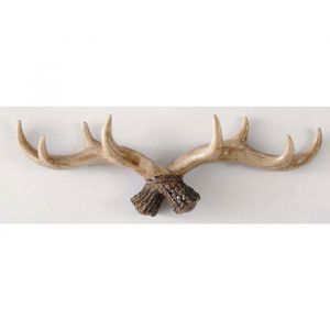 D&eacute;coration Murale Cerf en Bois R&eacute;tro Porte-Manteau Crochet Murale pour Entr&eacute;e Magasin ou Maison Style Am&eacute;ricain